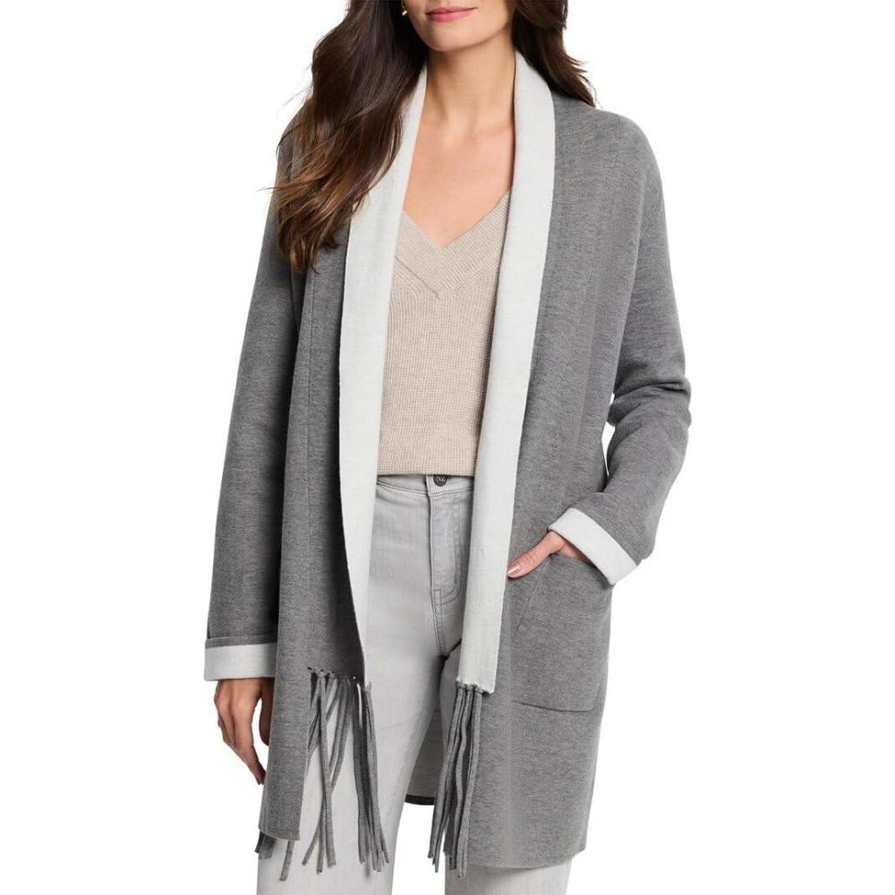 image:imageNICZoe Womens Cool Nights Reversible Fringe JacketNickel