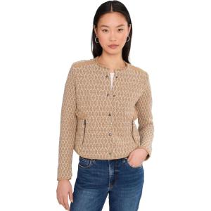 NIC+Zoe Women’s Brocade Fringe Knit Jacket(Neutral Multi)