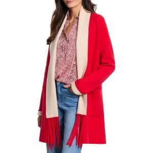 NIC+Zoe Women’s Cool Nights Reversible Fringe Jacket(Amaryllis)