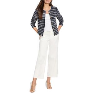 NIC+Zoe Women’s Mixed Up Sweater Jacket(Indigo Multi)