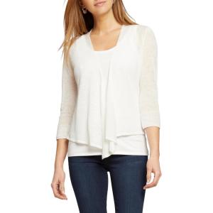 NIC+Zoe Women’s Nic+Zoe 4 Way Lightweight Cardy(Paper White)