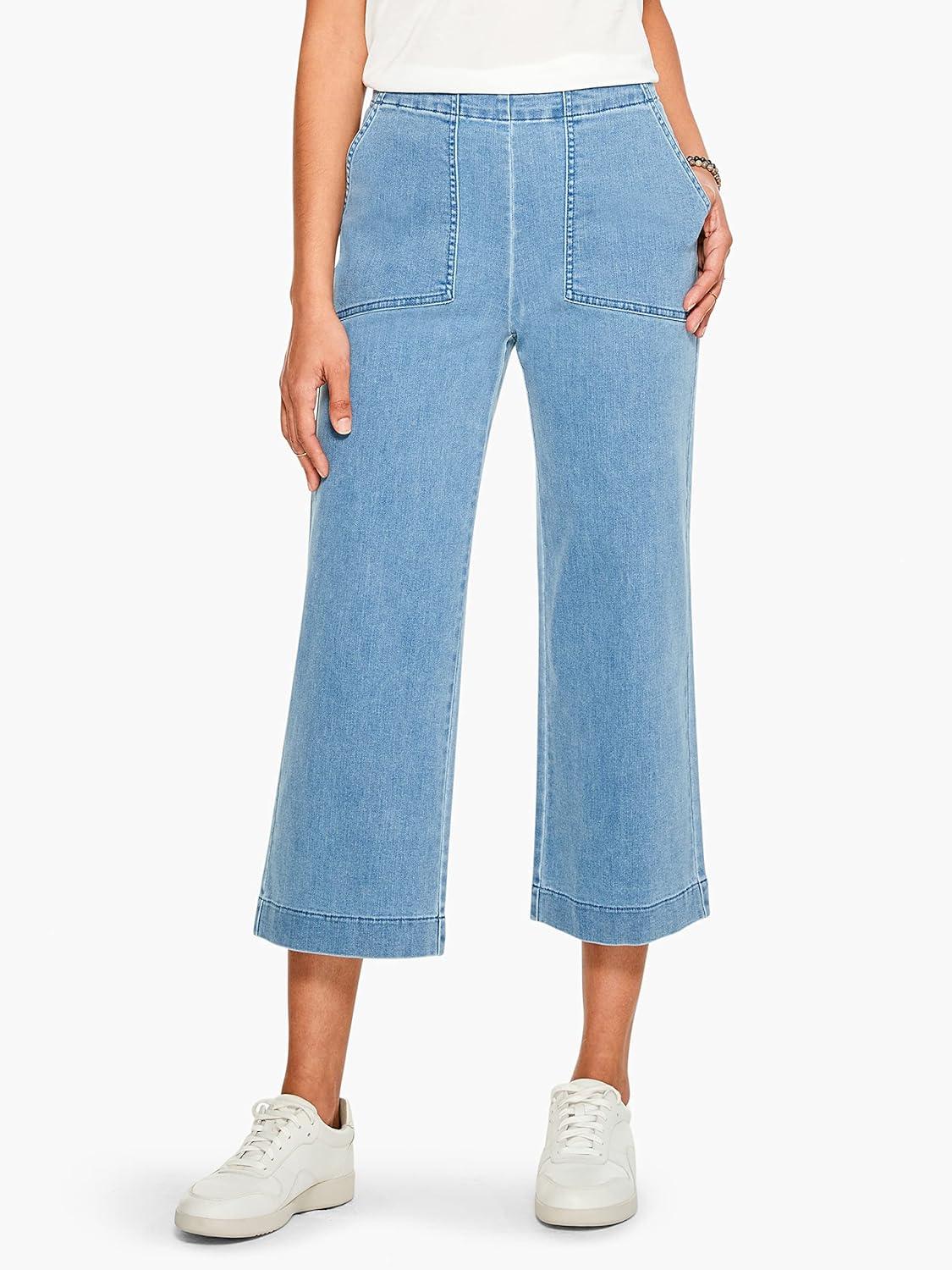 image:imageNICZOE Womens All Day WideLeg Crop JeanBlue Haze
