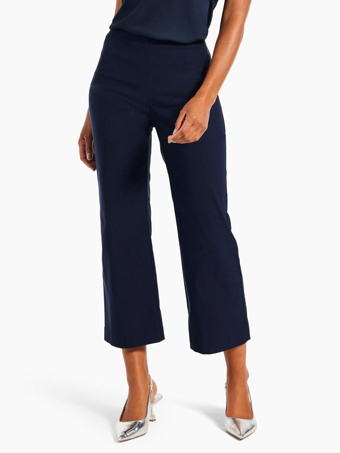 image:imageNICZoe Womens Polished Wonderstretch WideLeg CropDark Indigo