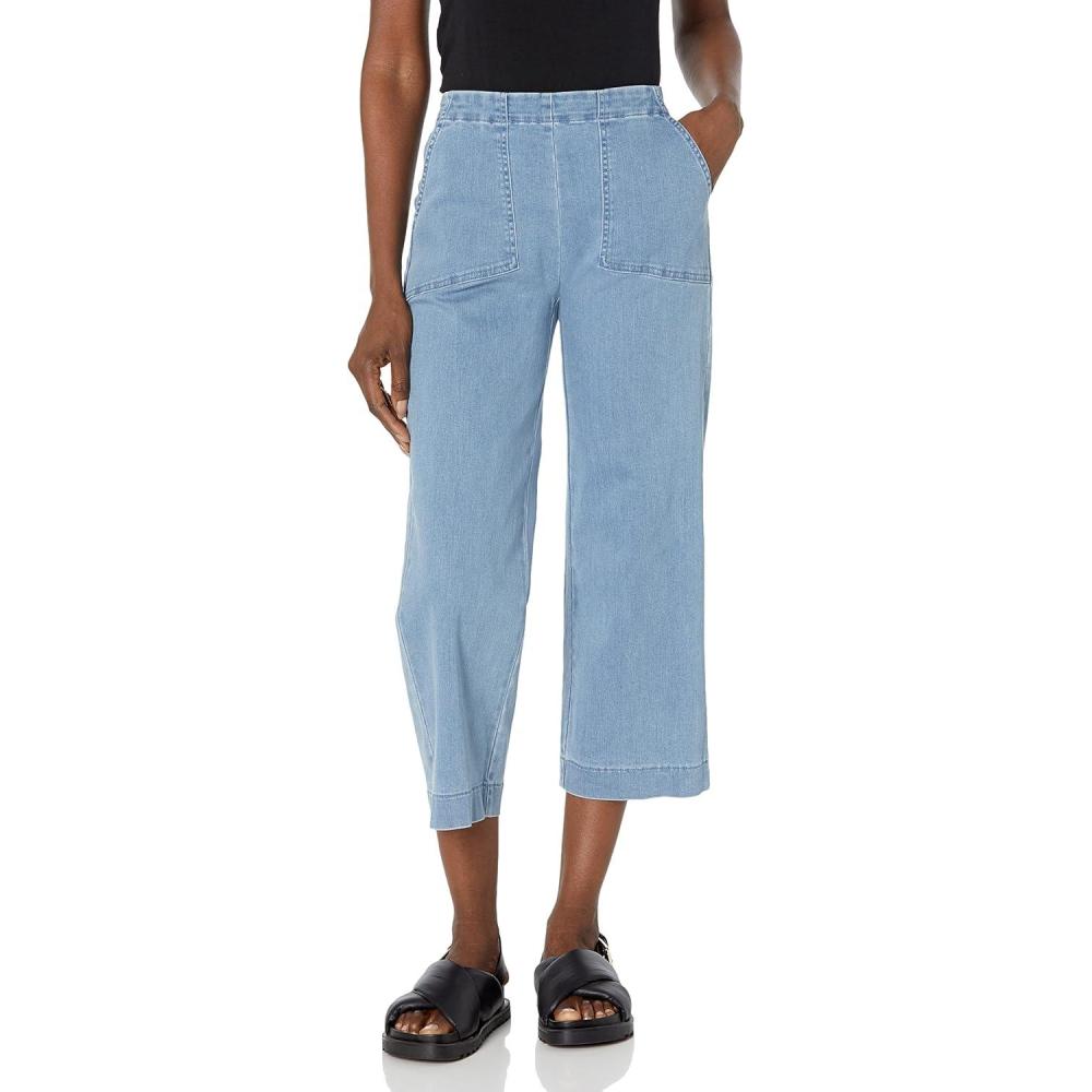 image:imageNICZOE Womens All Day WideLeg Crop JeanBlue Haze
