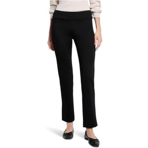 NIC+ZOE Women’s 29.5″ Copley Straight Drapey Ponte Pant(Black Onyx)