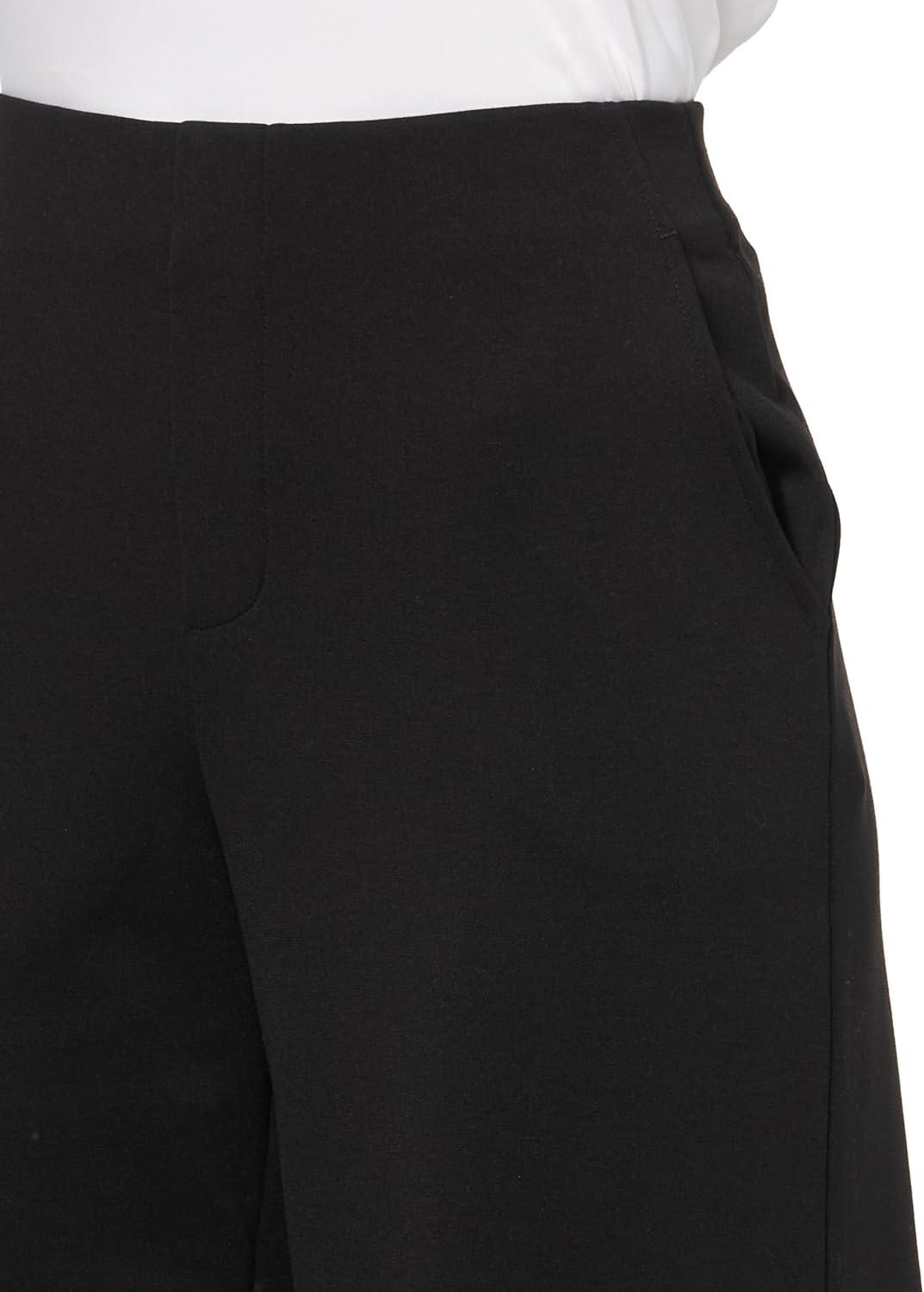 image:imageNICZoe Womens 305 Drapey Ponte Wide Leg PantBlack Onyx