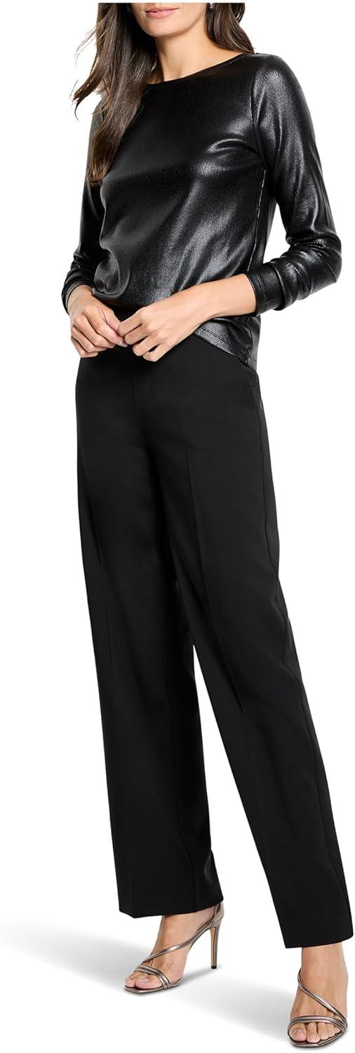image:imageNICZoe Womens 31 Stretch Suiting Lenox WideLeg PantBlack Onyx