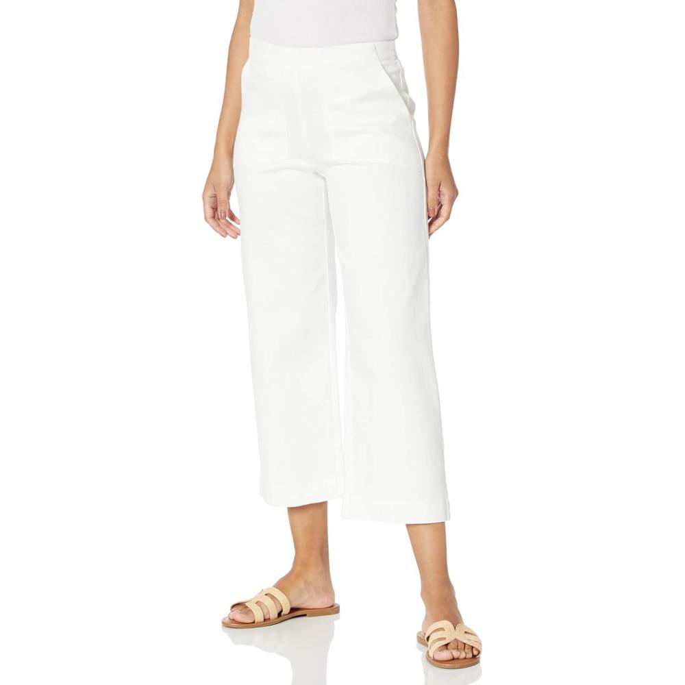 image:imageNICZOE Womens 25 All Day Wide Leg JeansPaper White