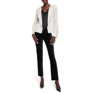 NIC+Zoe Women’s 28″ Velvet Straight Ankle Pant(Black Onyx)