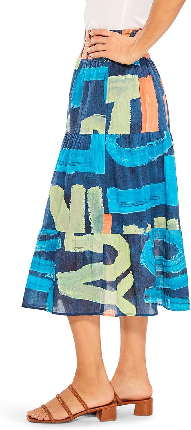 image:imageNICZOE Womens Love Art Joy SkirtIndigo Multi