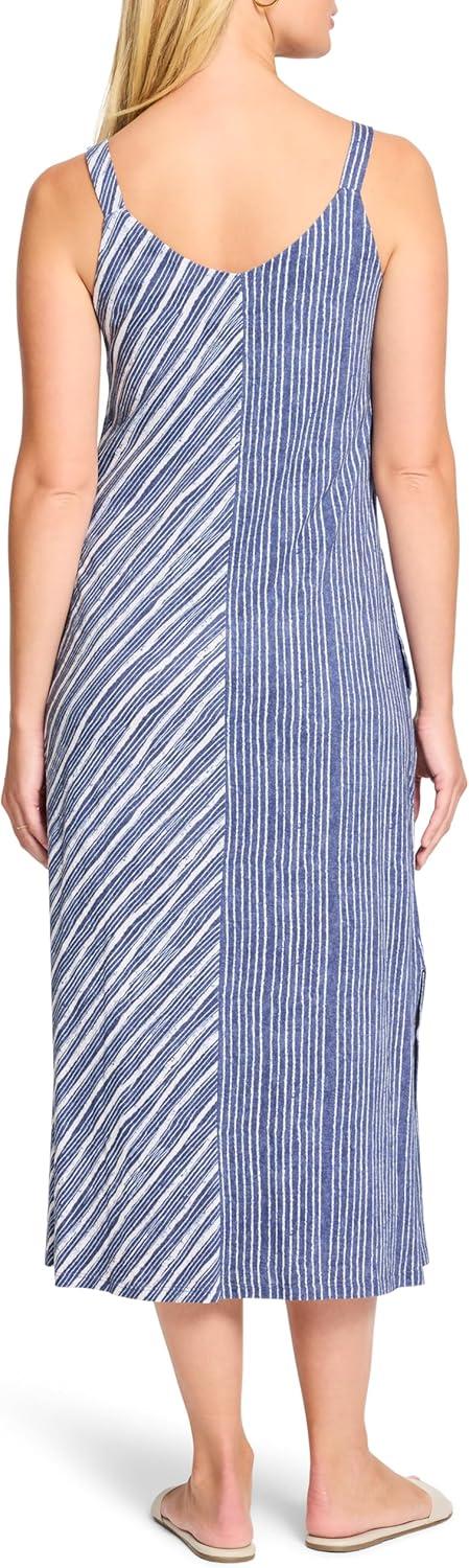 image:imageNICZOE Womens Mixed Strip VNeck Tank DressIndigo Multi
