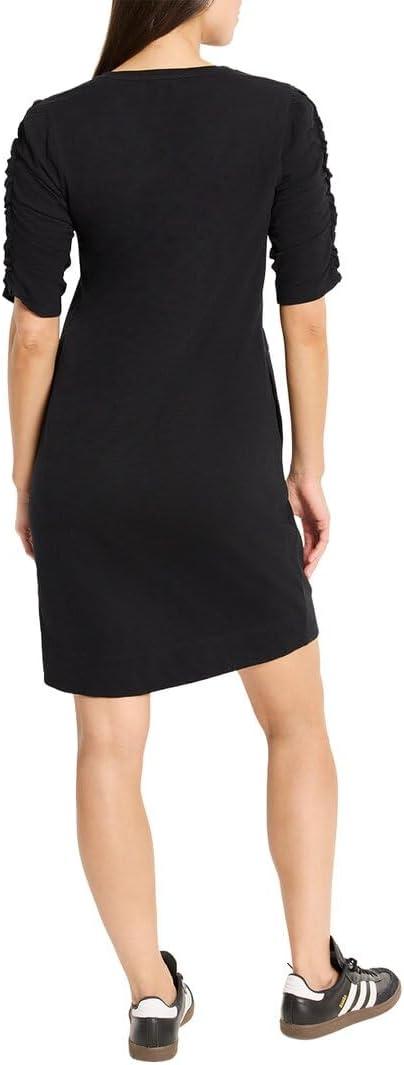 image:imageNICZOE Womens Ruched Elbow Sleeve DressBlack Onyx