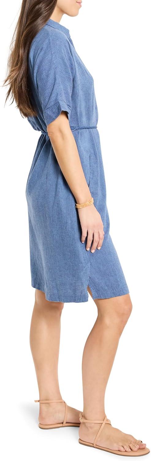 image:imageNICZOE Womens Rumba Linen Belted Devon DressBlue Mix