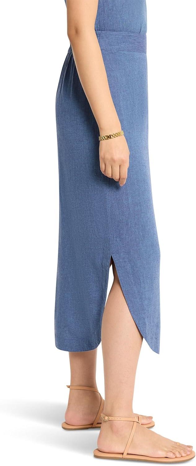 image:imageNICZOE Womens Rumba Linen Dip SkirtBlue Mix
