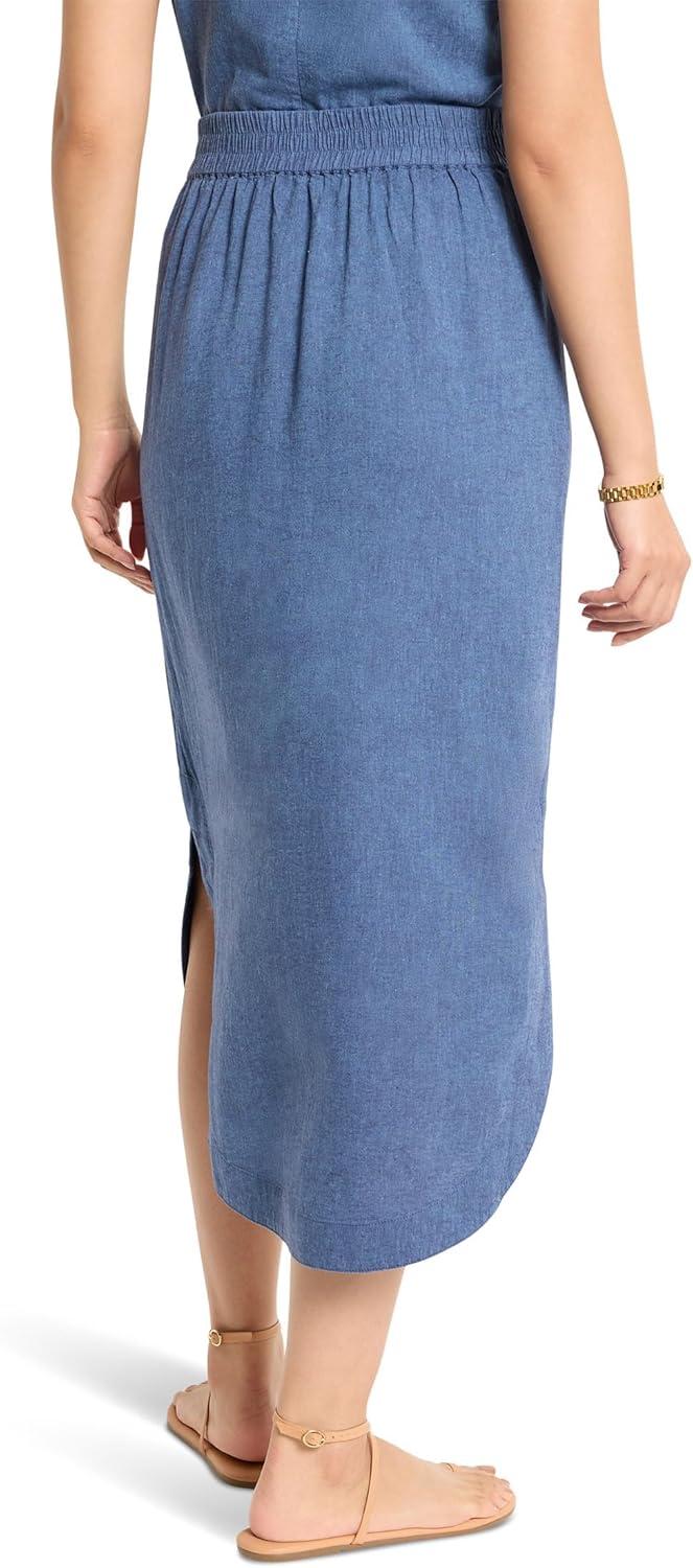 image:imageNICZOE Womens Rumba Linen Dip SkirtBlue Mix