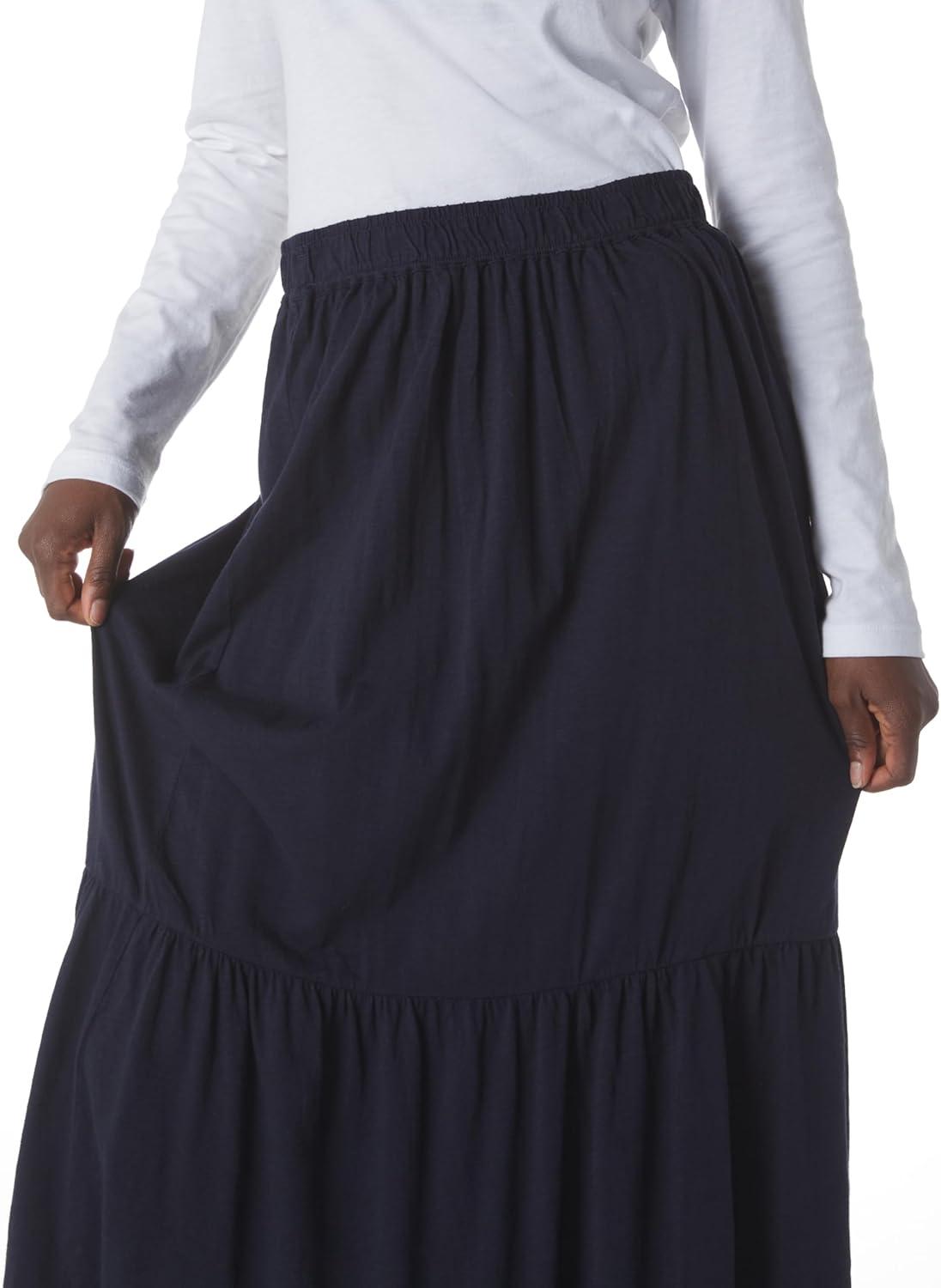 image:imageNICZOE Womens Tiered Midi SkirtDark Indigo