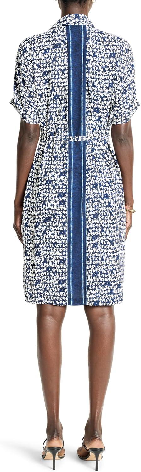 image:imageNICZoe Womens Etched Angles Belted Devon DressIndigo Multi