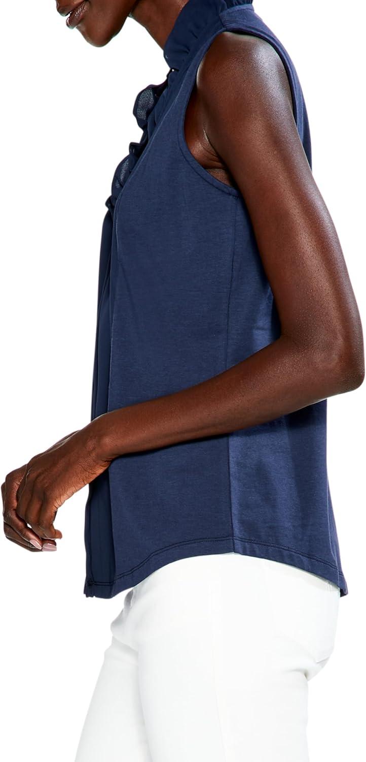 image:imageNICZoe Womens Ruffled Around TankDark Indigo