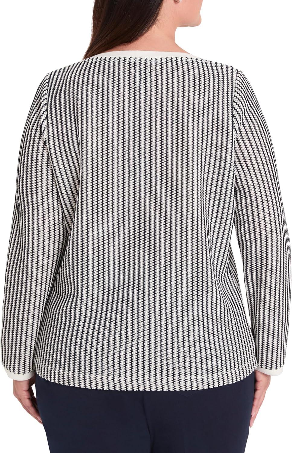 image:imageNICZoe Womens Zig Zag Knit TopIndigo Multi