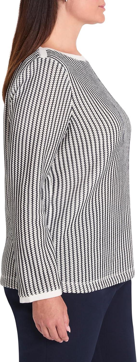 image:imageNICZoe Womens Zig Zag Knit TopIndigo Multi