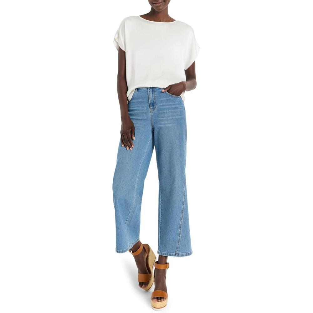 image:imageNICZOE Womens Day Gloss Woven TeeClassic Cream