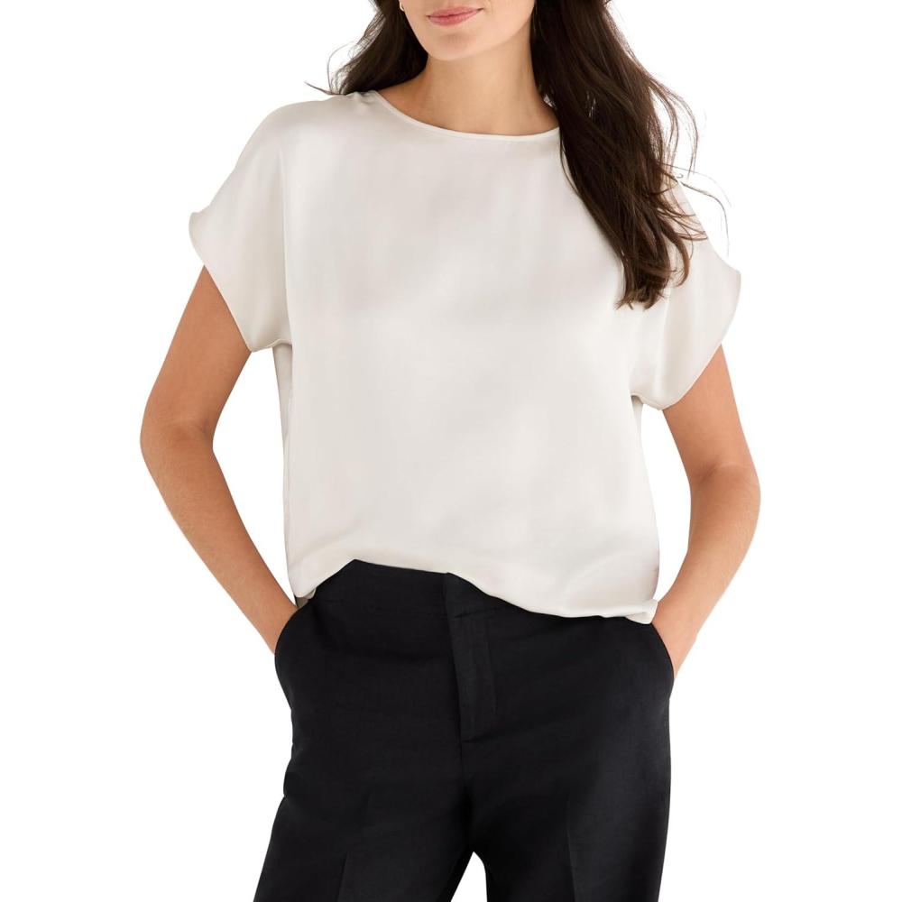 image:imageNICZOE Womens Day Gloss Woven TeeCoconut