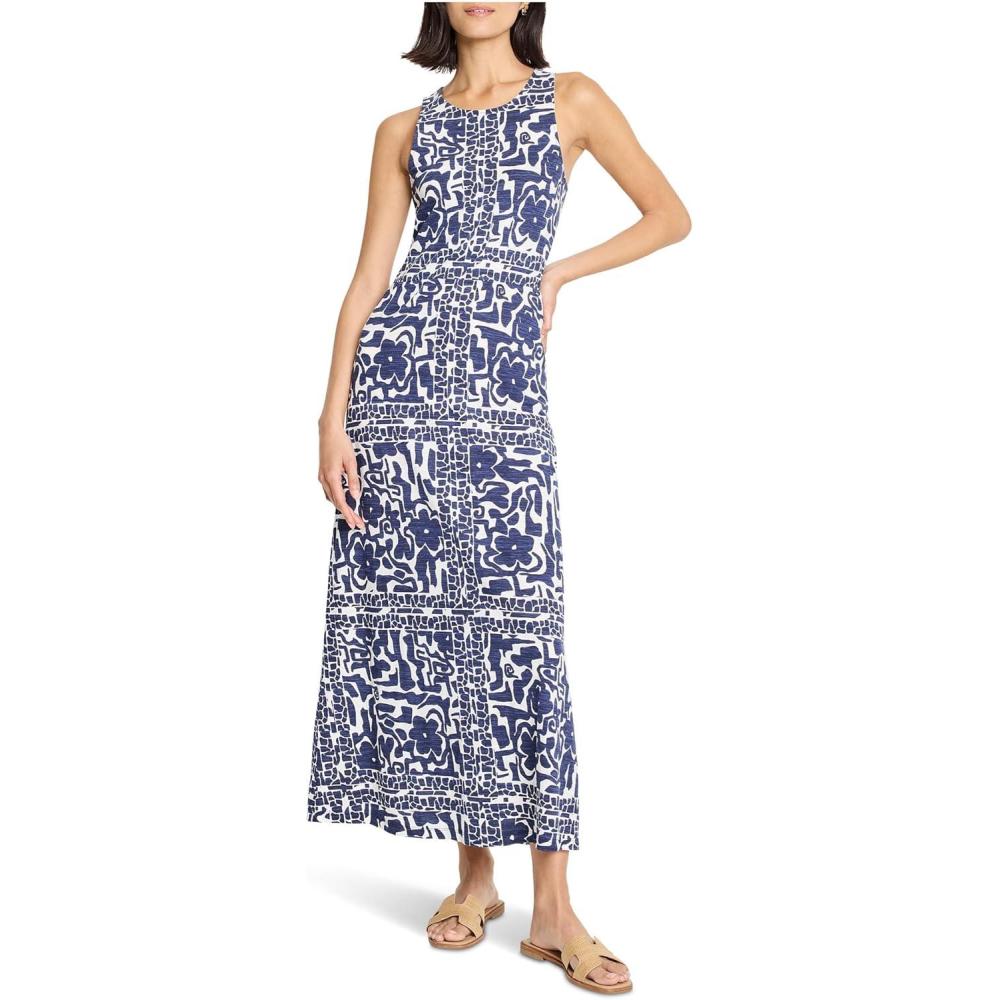 image:imageNICZOE Womens Floret Blues Knit DressIndigo Multi