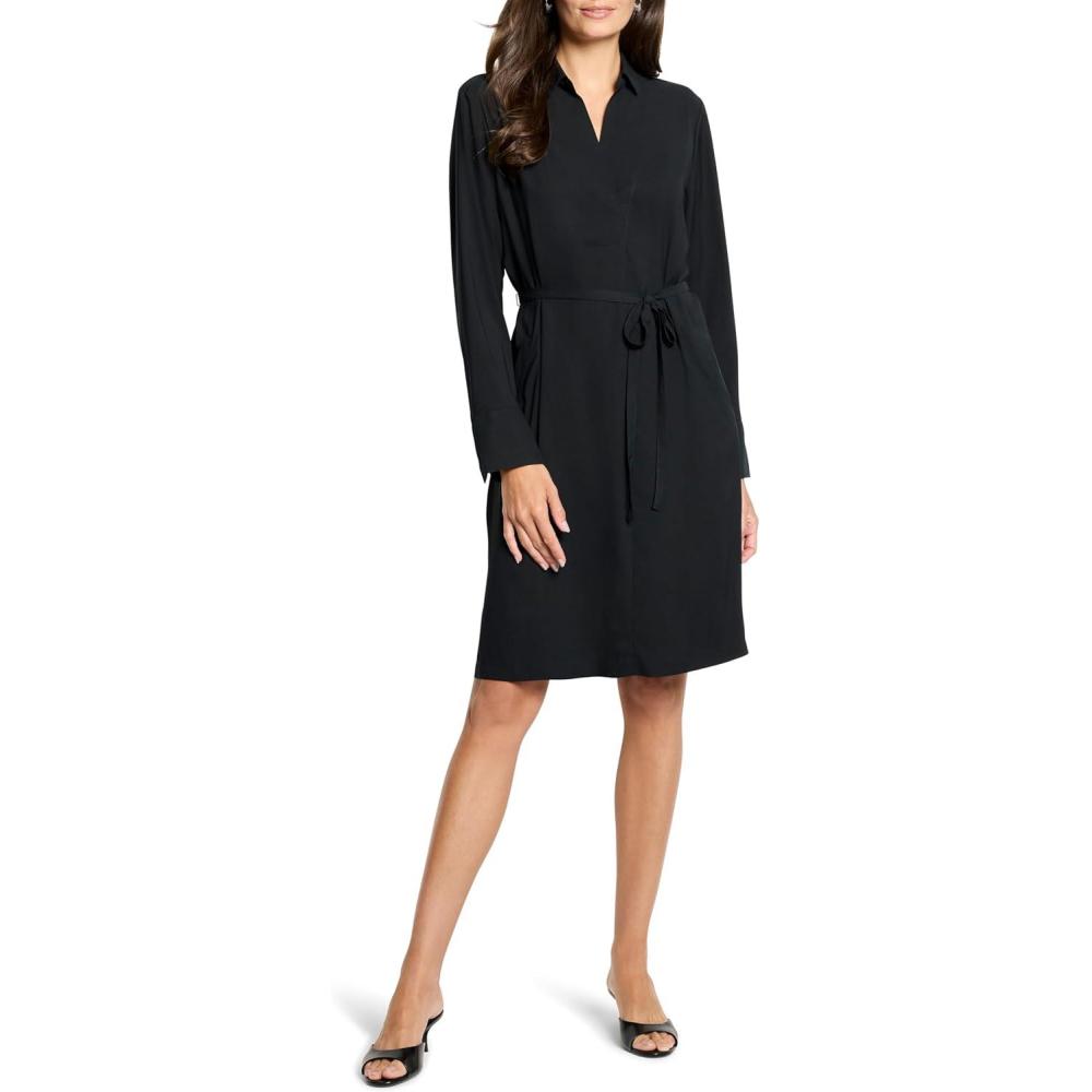 image:imageNICZOE Womens Long Sleeve Devon DressBlack Onyx