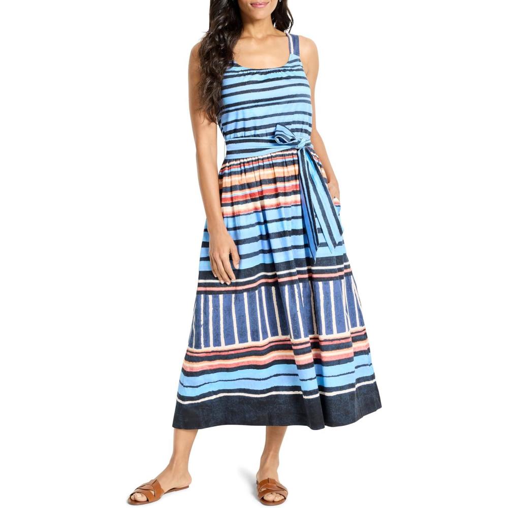 image:imageNICZOE Womens Painted Peninsula Sophie DressBlue Multi