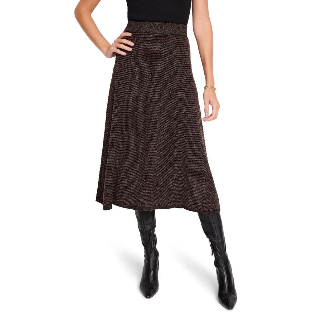 image:imageNICZOE Womens Pixel Knit SkirtBrown Multi