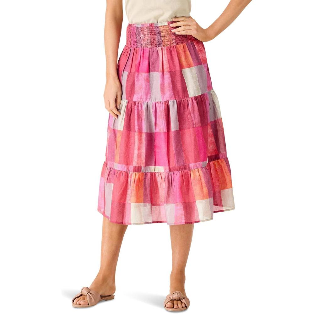 image:imageNICZOE Womens Sunset Plaid SkirtPink Multi