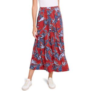 NIC+ZOE Women’s Autumn Leaves Skirt(Red Multi)