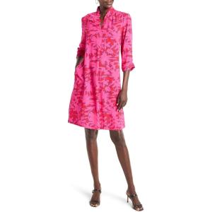 NIC+ZOE Women’s Clashy Petals Ruffled Up Dress(Pink Multi)