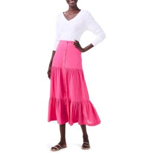 NIC+ZOE Women’s Cotton Tiered Skirt(Wild Pink)