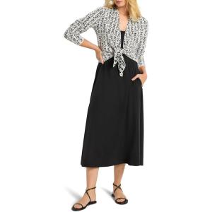 NIC+ZOE Women’s Tech Stretch Mixed Media Dress(Black Onyx)