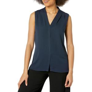 NIC+Zoe Womens Easy Day to Night Sleeveless V Neck Layering Top(Dark Indigo)