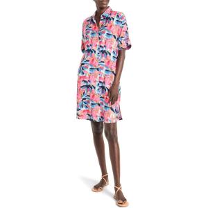 NIC+Zoe Women’s Firework Foliage Polished Devon Dress(Blue Multi)