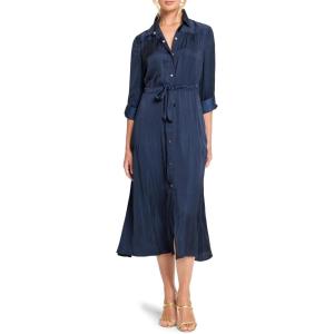 NIC+Zoe Women’s Glossy Crinkle Julie Dress(Dark Indigo)