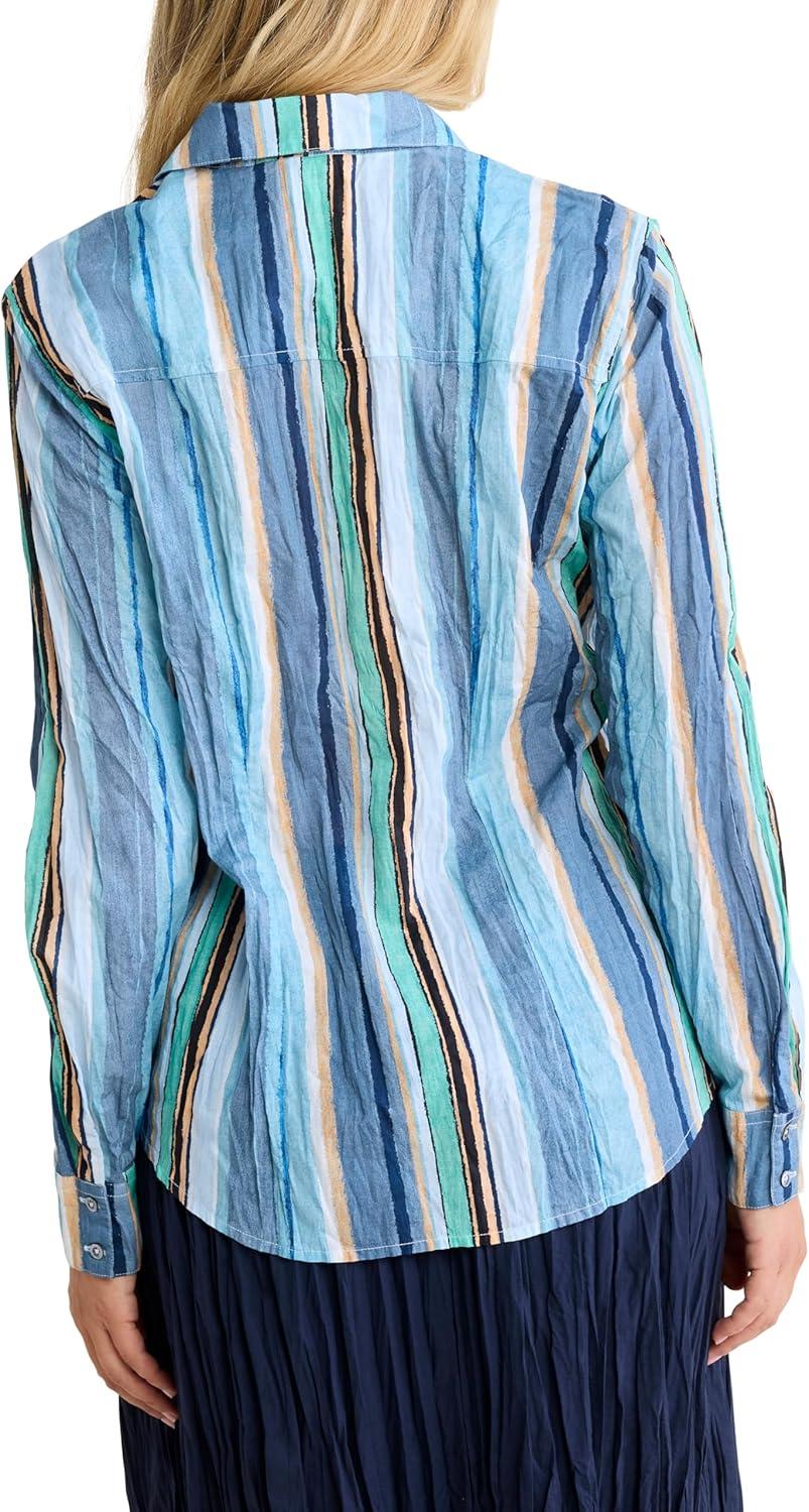 image:imageNICZOE Core Cotton ShirtBlue Stripe