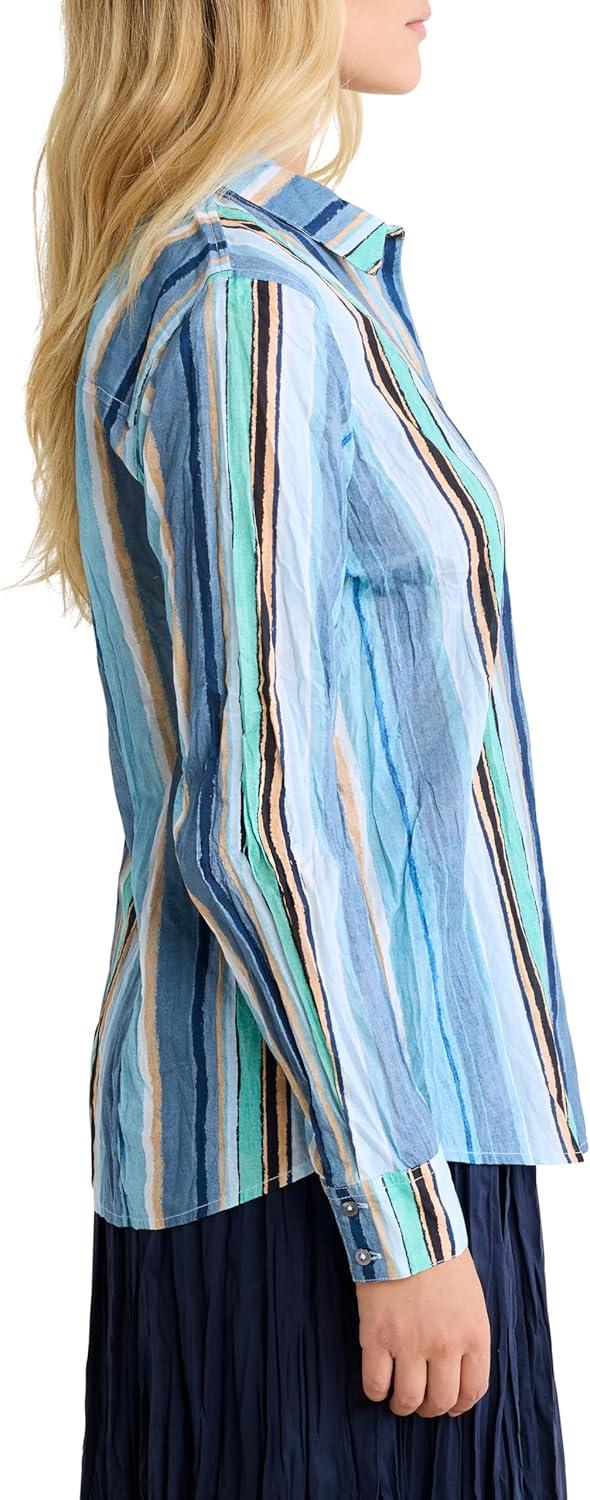 image:imageNICZOE Core Cotton ShirtBlue Stripe