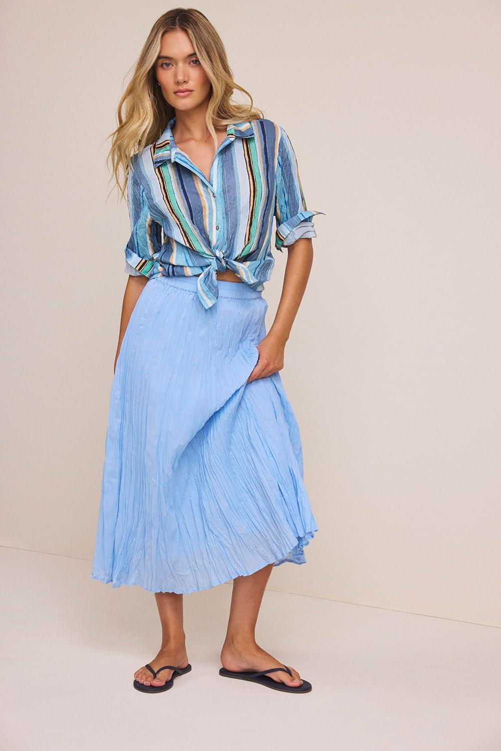 image:imageNICZOE Core Cotton ShirtBlue Stripe
