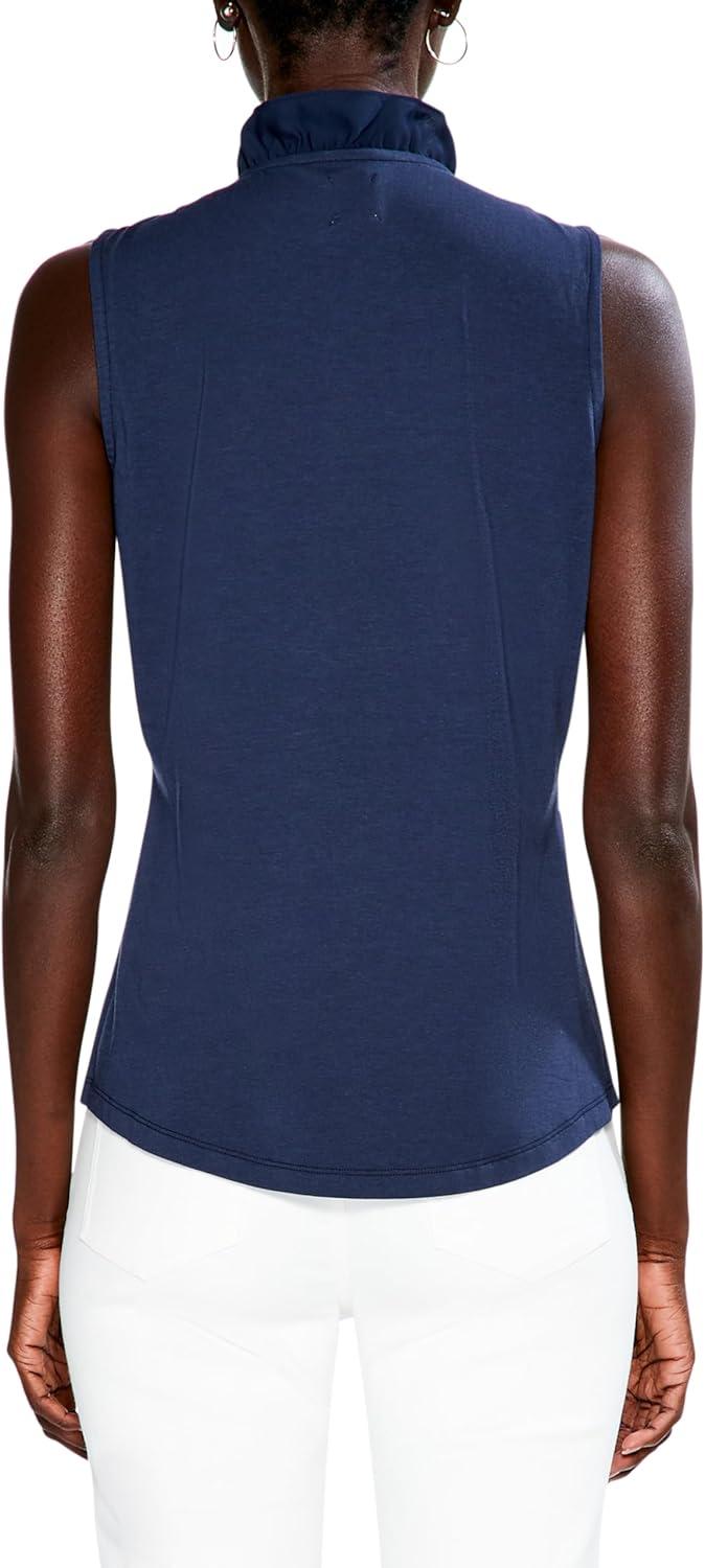 image:imageNICZOE Petite Ruffled Around TankDark Indigo 1
