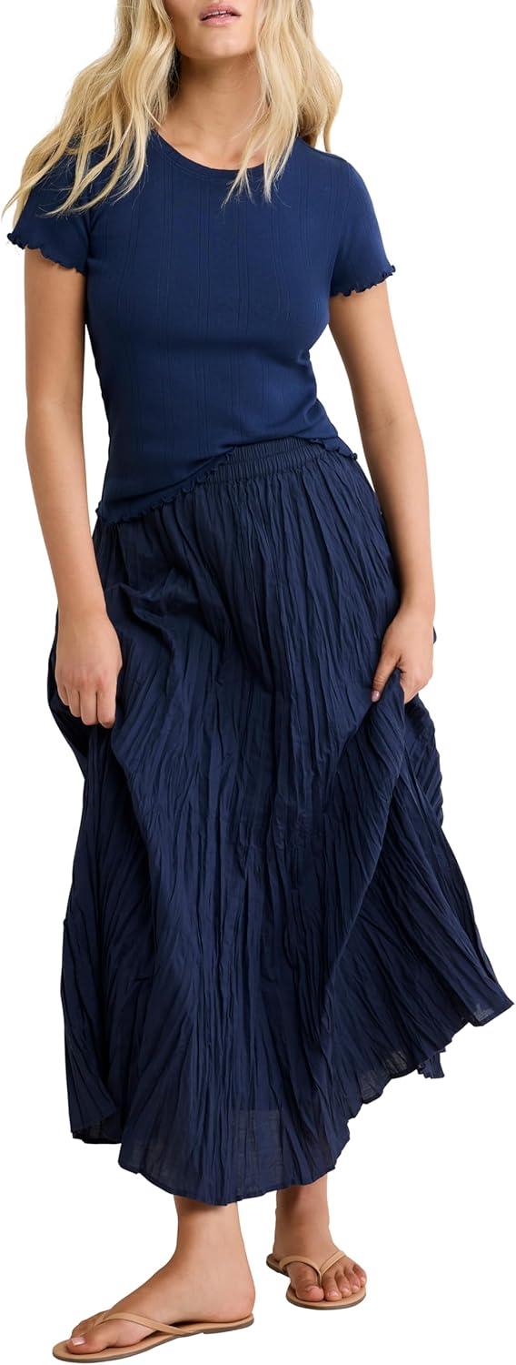 image:imageNICZOE Pointelle Rib Georgia TeeBlue Ink