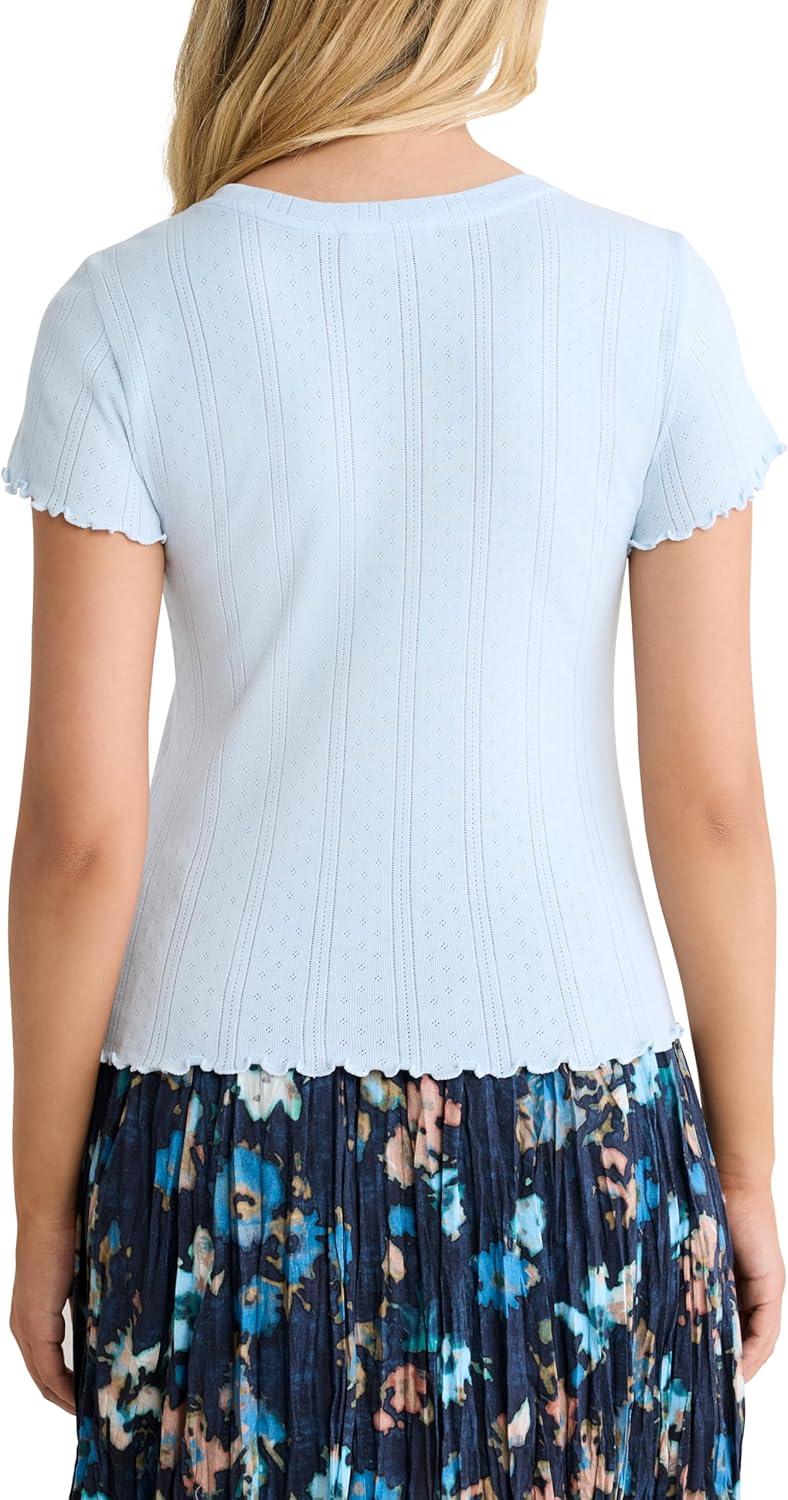 image:imageNICZOE Pointelle Rib Georgia TeeCrystal