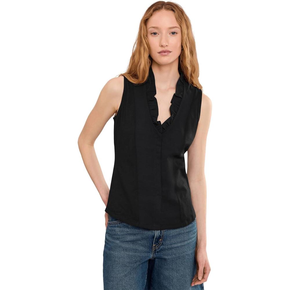 image:imageNICZOE Petite Ruffled Around TankBlack Onyx
