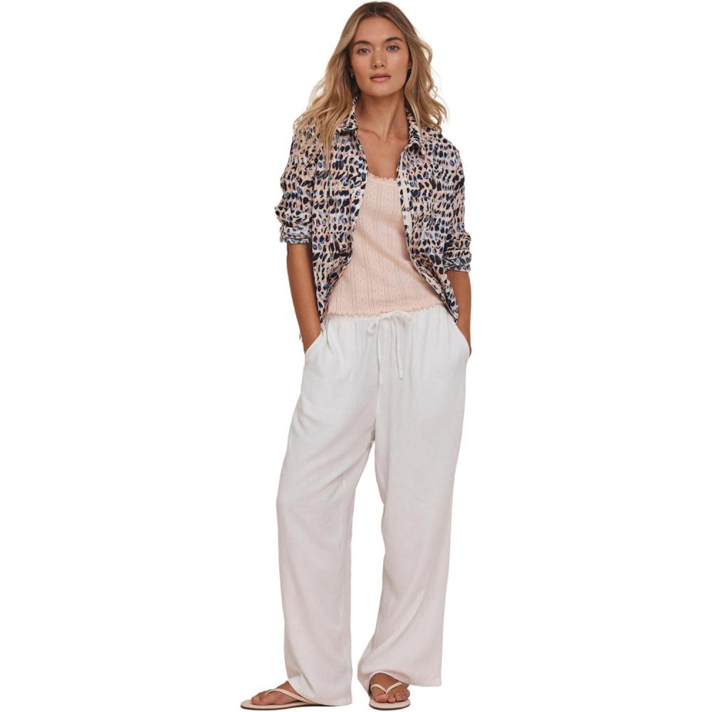 image:imageNZ BY NICZoe Womens Pattern Mix Crinkle Texture Button Down Cotton ShirtIndigo Multi