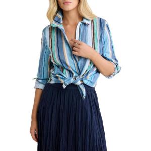 NIC+ZOE Core Cotton Shirt(Blue Multi)