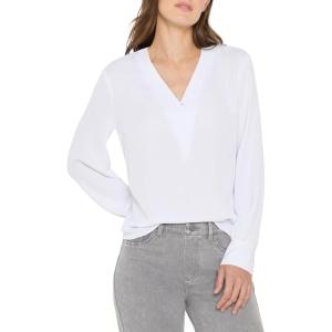 NIC+ZOE Downtown V-Neck Top(Paper White)