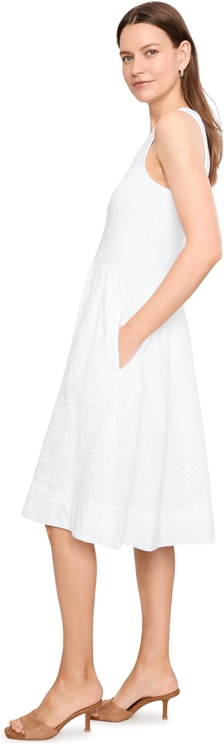 image:imageNICZOE Diamond Eyelet Sofia DressPaper White