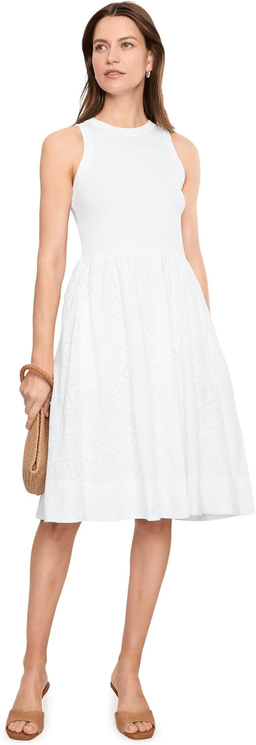 image:imageNICZOE Diamond Eyelet Sofia DressPaper White